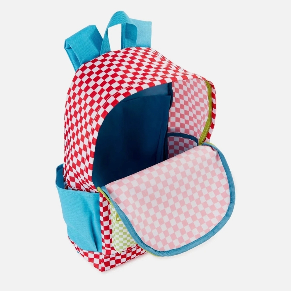 Checkerboard Multi-Color Backpack - Picture 2 of 8